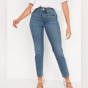 Old Navy High-Waisted Button-Fly O.G. Straight Cut-Off Jeans